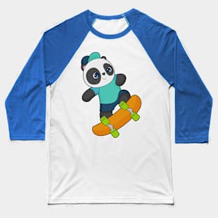 Panda Skater Skateboard Baseball T-Shirt